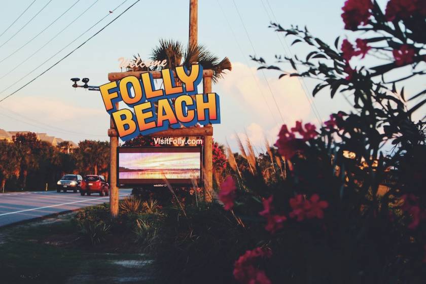 Folly beach city sign